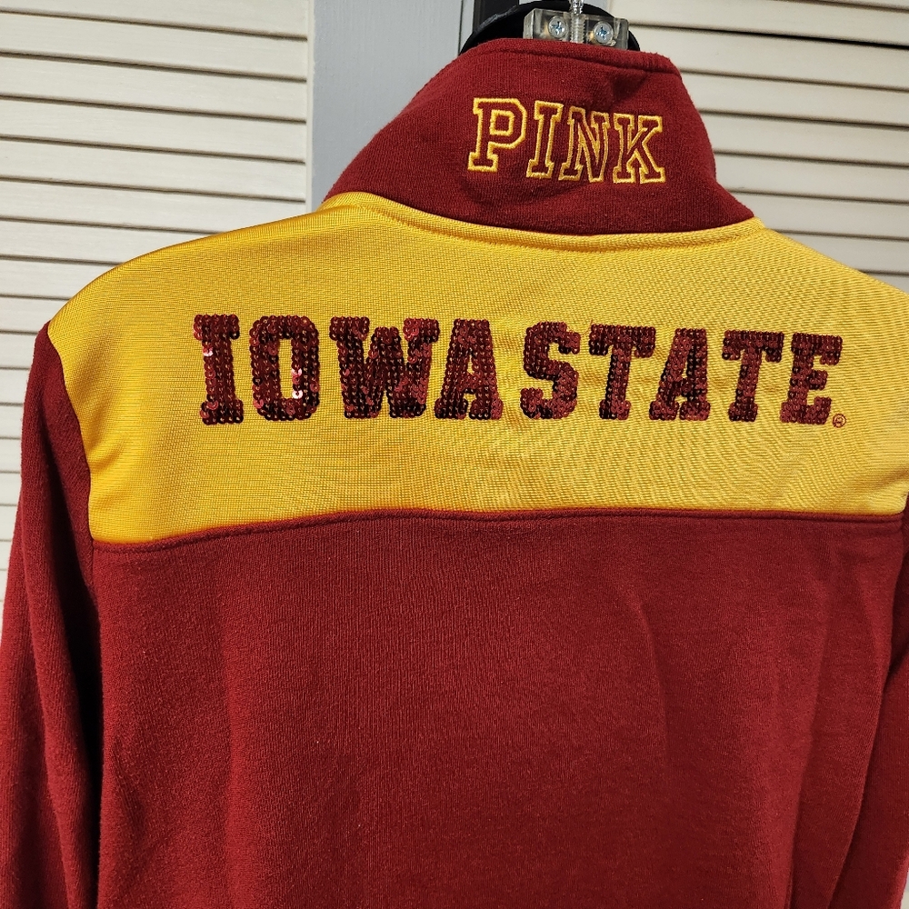 PINK Victoria's Secret Red and Yellow Iowa State Sweatshirt